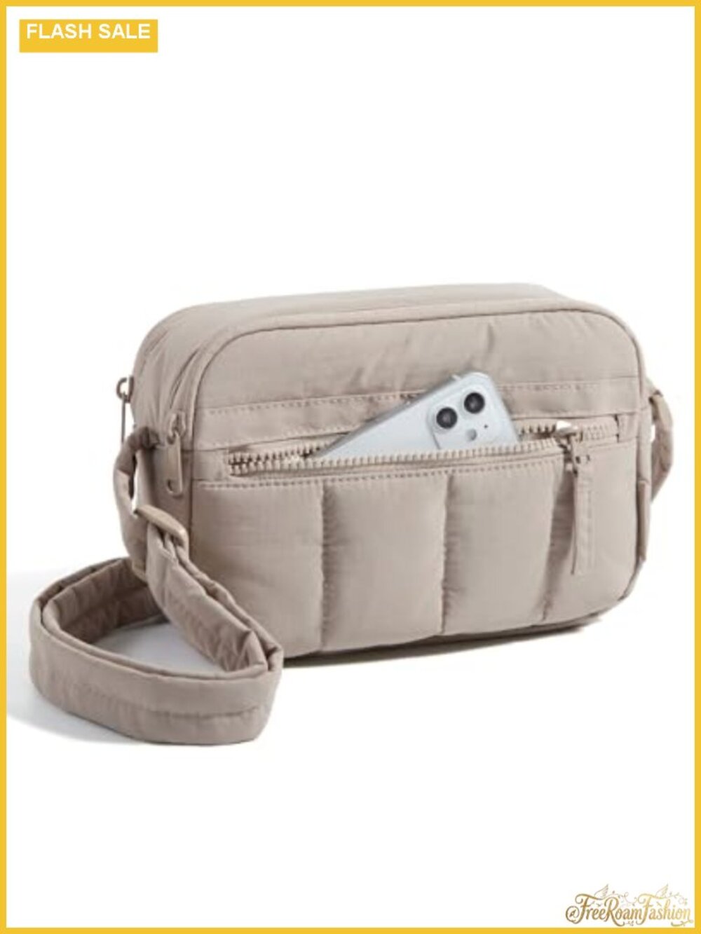RFID Blocking Crossbody Purse, Lightweight Nylon Travel Bag with Adjustable